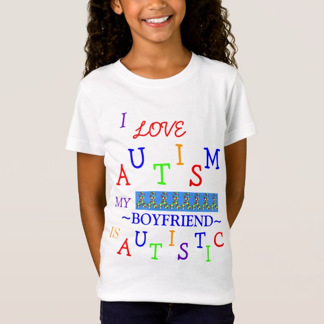 Amor do autismo da menina! T-shirt da juventude do (Frente)