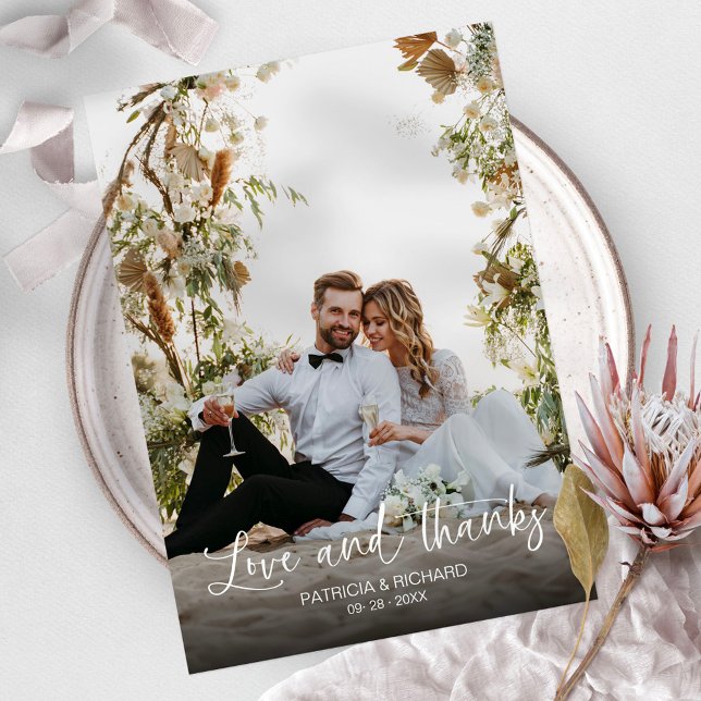 Amor E Agradecimento Caligrafia Elegante Foto Casa (Criador carregado)