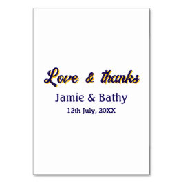 Amor e agradecimento casal nome data laranja roxo