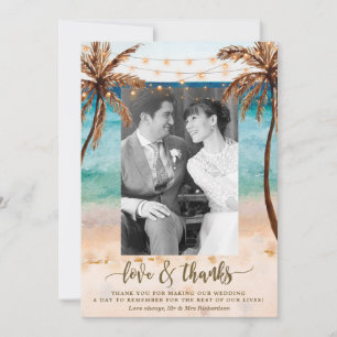 amor e agradecimento foto praia tropical casamento