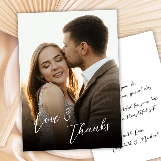 Amor e Agradecimento Letra Manual Foto Casamento (Criador carregado)