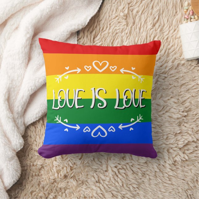 Amor é Amor Arco-íris LGBTQ Orgulho Almofada de Ar (Cobertor)