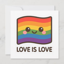 Amor é Amor - Design do Arco-Íris Kawaii
