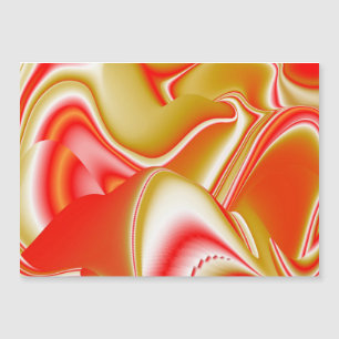 Amor e Cartão Magnético 3D Abstrato Dourado