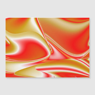 Amor e Cartão Magnético 3D Abstrato Dourado
