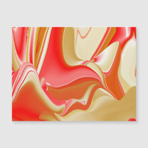 Amor e Cartão Magnético 3D Abstrato Dourado