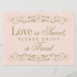 Amor é doce Vintage Blush Antiquado Flourish