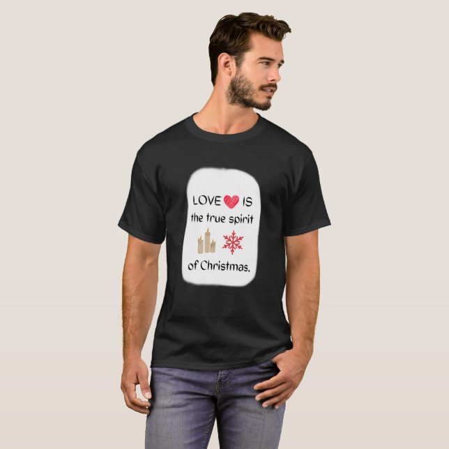 Amor e Espírito: Uma Celebração de Camisa de Natal (Frente Completa)