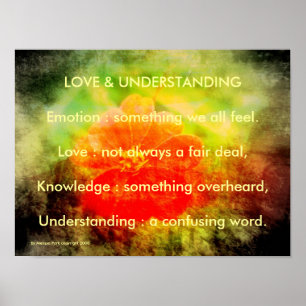 Amor e impressão compreensivo do poema
