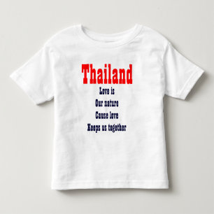 amor é nossa natureza, t-shirts da Tailândia