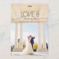 Amor e Obrigados | Foto de agradecimento formal e