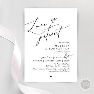 “Amor é Paciente” Anúncio de Adiamento de Casament
