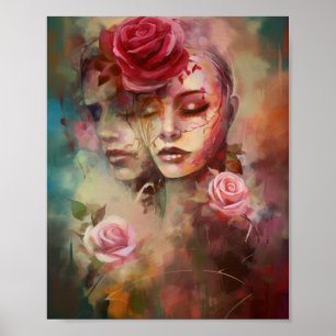 Amor e Paz, Um Impressão de Arte Moderno Abstrato