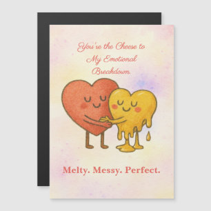 Amor e Risos Cheesy - Cartão Magnético Engraçado