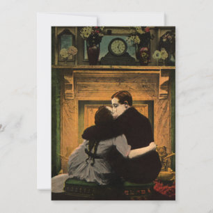 Amor e Romance Vintage, Beijo na Lareira Romântica