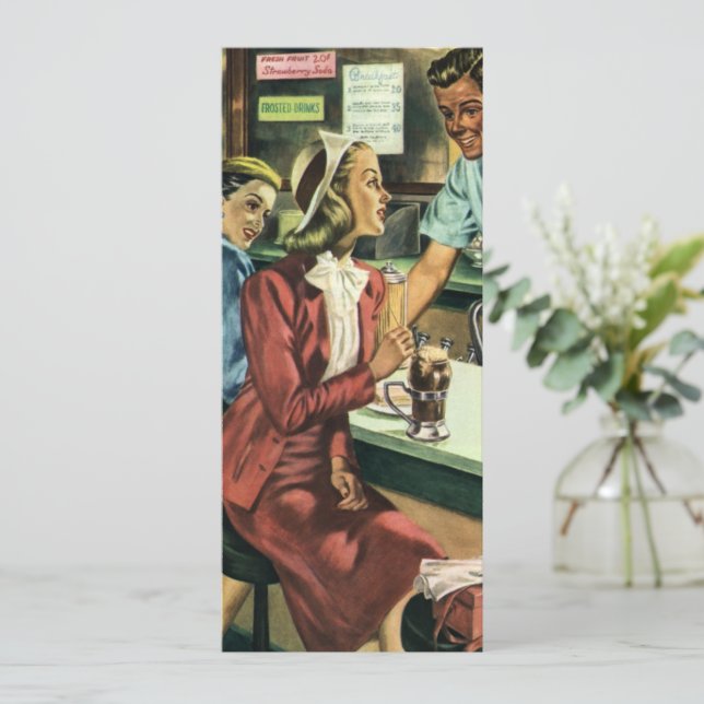 Amor e Romance Vintage, Senhora na Loja de Refrige (Em pé/Frente)