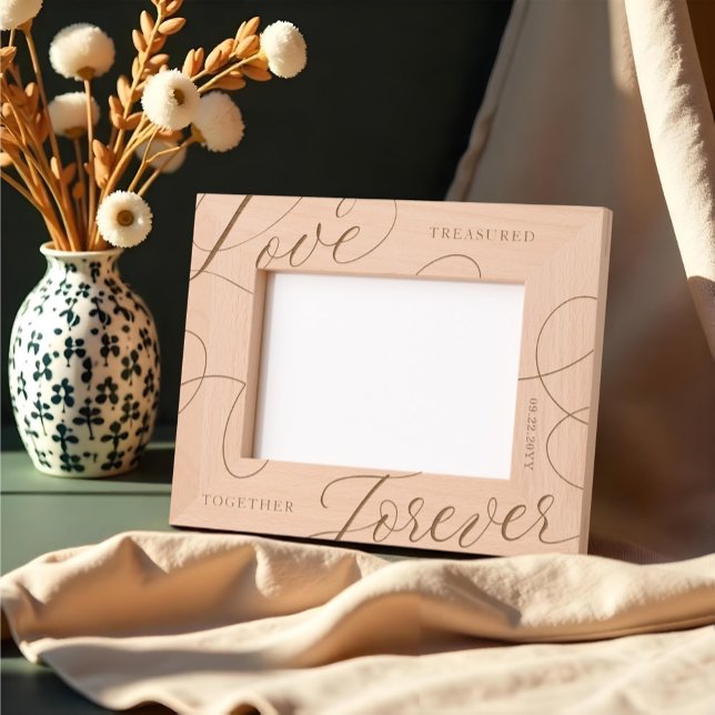 Amor Elegante Valorizado Junto Para Casamento Nunc (Elegant Love Treasured Together Forever Wedding Etched Frames)