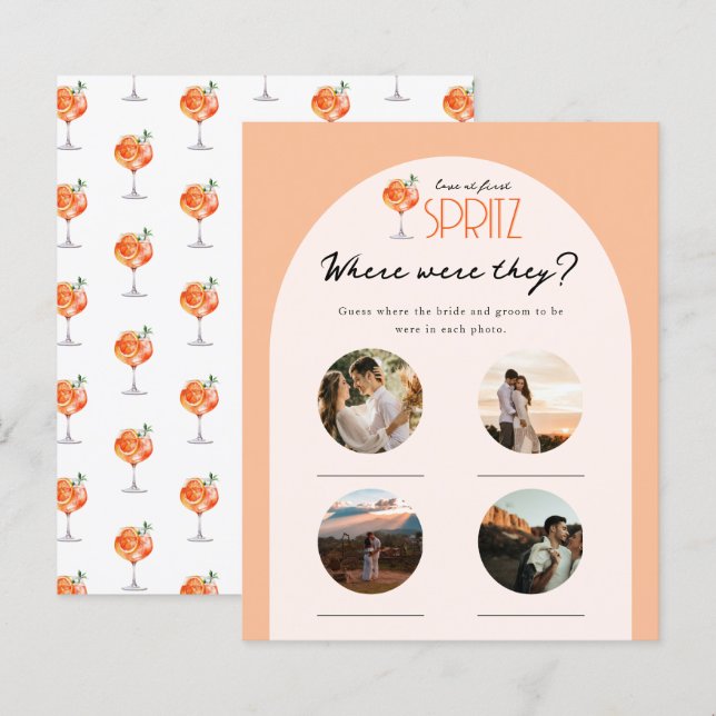 Amor em First Spritz Bridal Foto onde eles estavam (Frente/Verso)