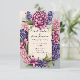 Amor em Flor: Convite de Casamento Floral Elegante