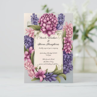 Amor em Flor: Convite de Casamento Floral Elegante