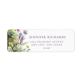 Amor em Flor | Etiquetas de Endereço de Retorno Fl