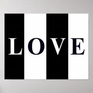 AMOR EM PRETO E BRANCO Decoração de Impressão de P