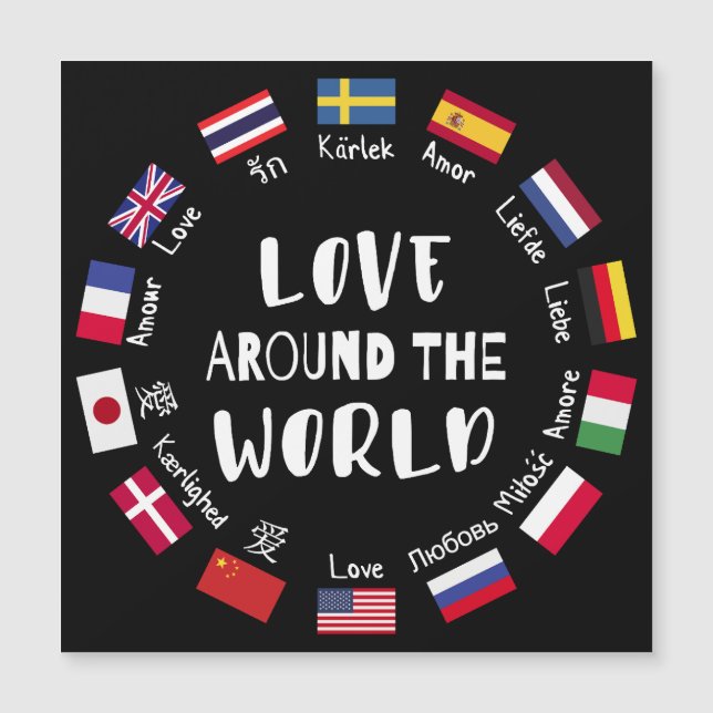 Amor em todo o mundo Idiomas  (Frente)
