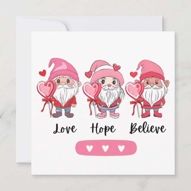 Amor esperança acredite no doce Dia de os namorado (Frente)