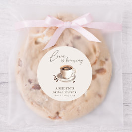 Amor está Cozinhando Adesivo de Chá de Panela