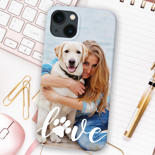 AMOR Estojo Personalizado com Foto de Animal de Es (Criador carregado)