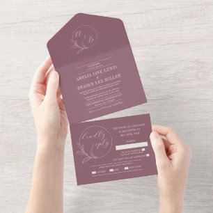 Amor eterno Casamento de Deep Mauve Wreath