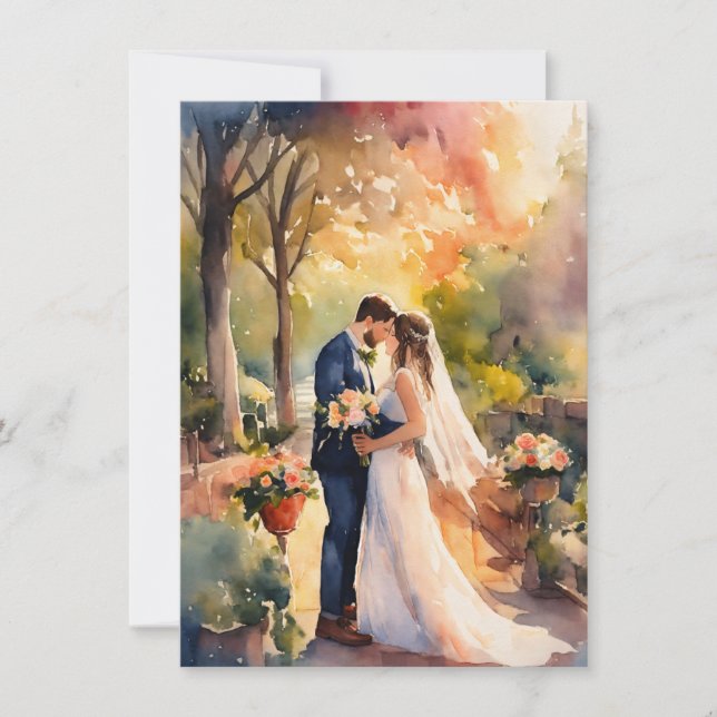 Amor Eterno: Convite Para Casamento Elegante (Frente)