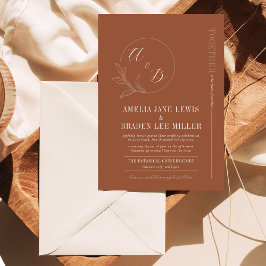 Amor eterno | Terracotta | Convite de casamento