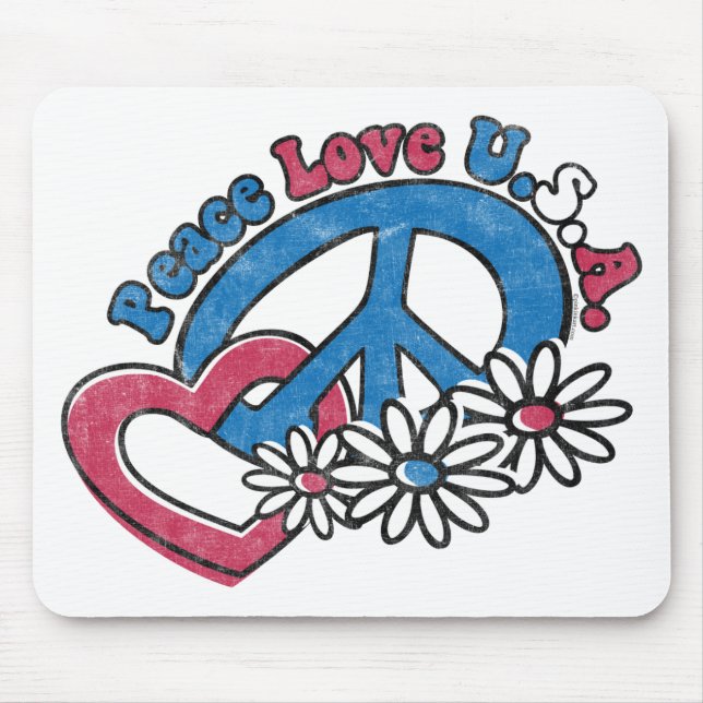 Amor EUA Mousepad da paz (Frente)
