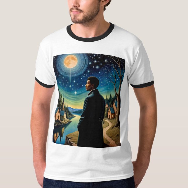 Amor Fati Cosmic Night Refletion T-Shirt (Frente)