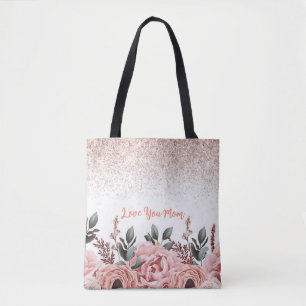 Amor florescente para a mãe: Saco Floral de Tote