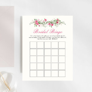Amor Fusca-rosa Flores-rosa Bridal Bingo Game