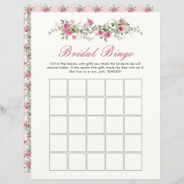 Amor Fusca-rosa Flores-rosa Bridal Bingo Game