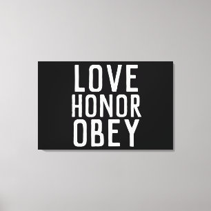 AMOR HONRA OBEY CASAMENTO DE PRESENTE CANVAS FORTA