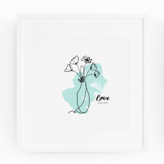 Amor - John 3:16 Impressão, Poster (Matte)