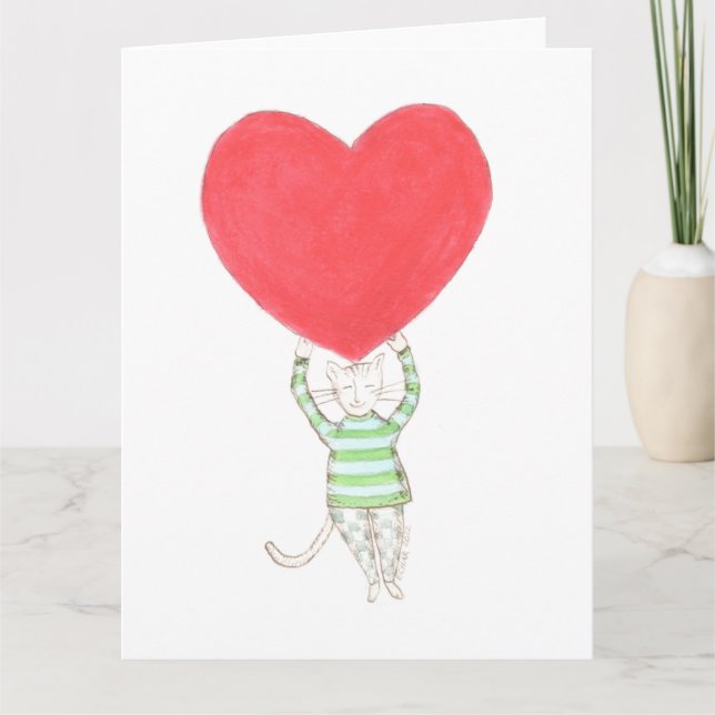 amor, l'amour, amore cartão (Frente)