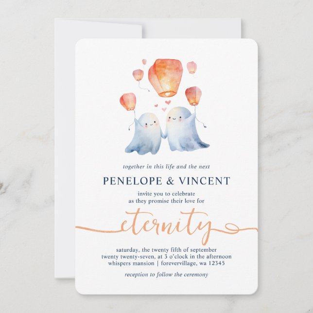 Amor Lanternas Desejos e Convite para Casamento Fa (Frente)