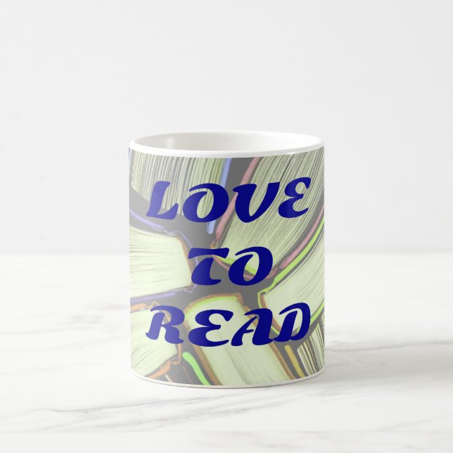 AMOR LER caneca de café (Centro)