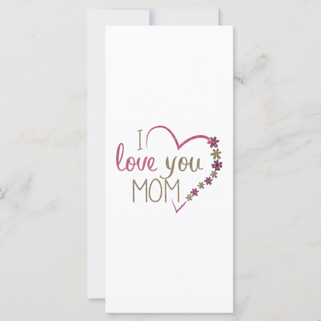 Amor Mãe Dia de as mães Heart (Frente)