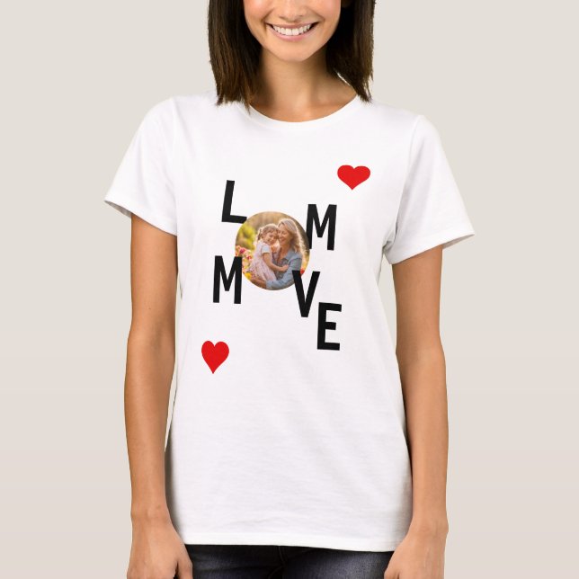Amor Mãe personalizada T-Shirt (Frente)