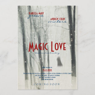 Amor Mágico - Convite ao Estilo de Poster de Film