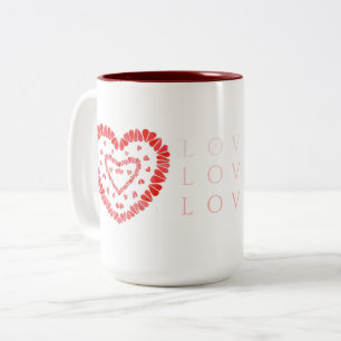AMOR Maroon Alto - Caneca De Dois Tons