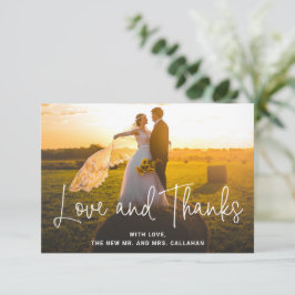 Amor Moderno e Agradecimento Foto Casamento Simple