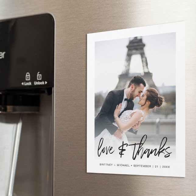 Amor moderno e Obrigados Foto Obrigado (Show your appreciation to your loved ones with an awesome photo thank-you card!)