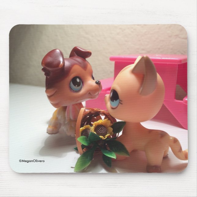 Amor Mousepad do Collie dos LPS (Frente)